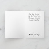 Ham Radio Blonde Pin-up Girl Wenskaart Kaart (Binnen)