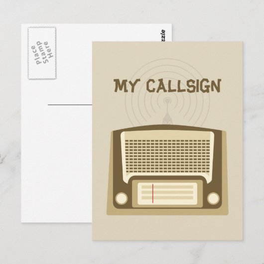 Ham-radio Briefkaart (Voorkant / Achterkant)
