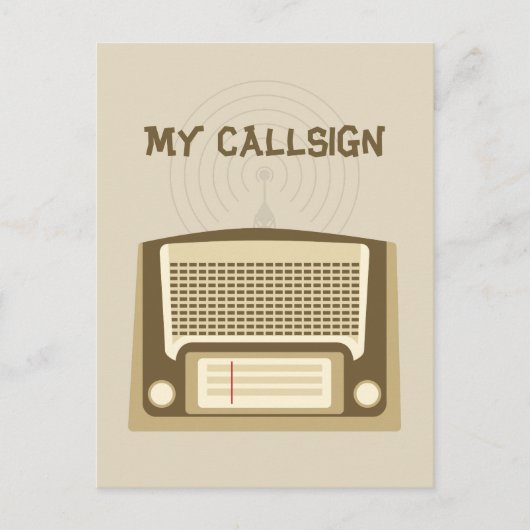 Ham-radio Briefkaart (Voorkant)