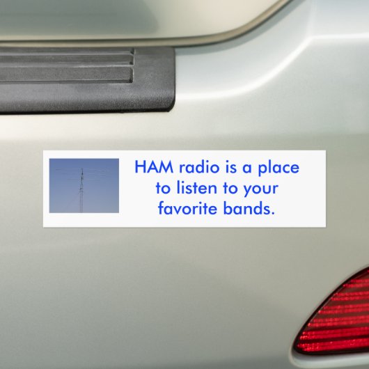 HAM-radio-bumpersticker Bumpersticker (Op auto)