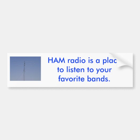 HAM-radio-bumpersticker Bumpersticker (Voorkant)