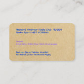 📻 Ham Radio Callsign Visitekaartje (Achterkant)