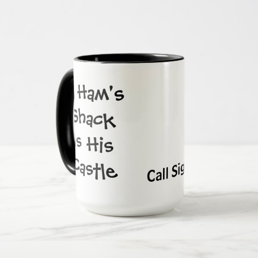 Ham Radio Castle Shack    MugCustomize it! Mok (Voorkant links)