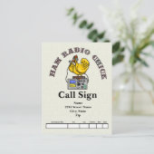 Ham Radio Chick QSL-kaart Briefkaart (Staand voorkant)
