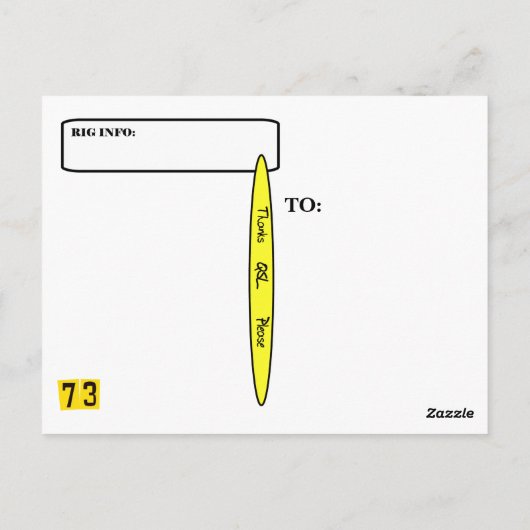 Ham Radio Chick QSL-kaart Briefkaart (Achterkant)