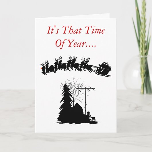 Ham Radio Christmas Kaart - Silhouette Ver. 1 (Voorkant)