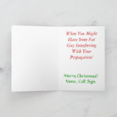 Ham Radio Christmas Kaart - Silhouette Ver. 1 (Binnen)