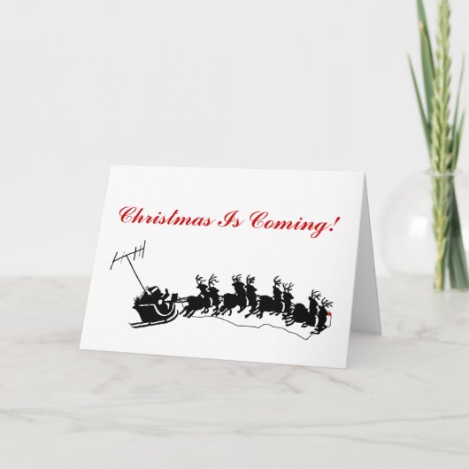 Ham Radio Christmas Kaart - Silhouette Ver. 2 (Voorkant)