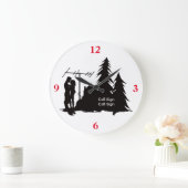 Ham Radio Couple Silhouette Wall Clock Grote Klok (Huis)