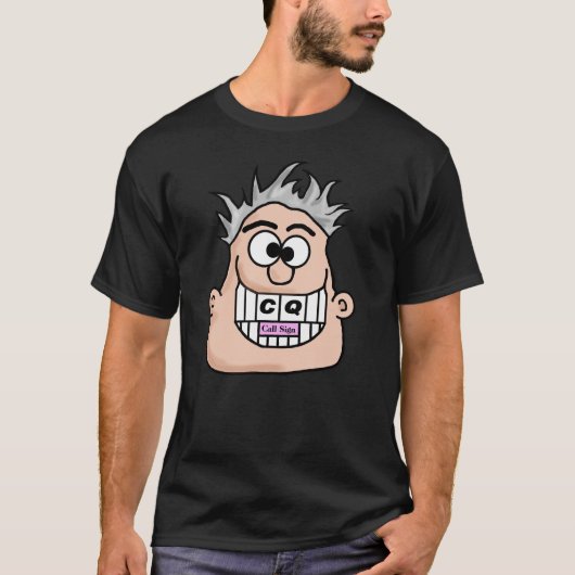 Ham Radio CQ Big Grin T shirt (Voorkant)