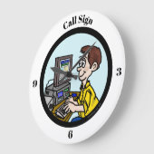 Ham Radio Digital Mode Operator Wall-klok Grote Klok (Hoek)