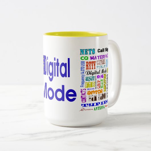 Ham Radio Digital Mode Word Collage Mok (Voorkant rechts)