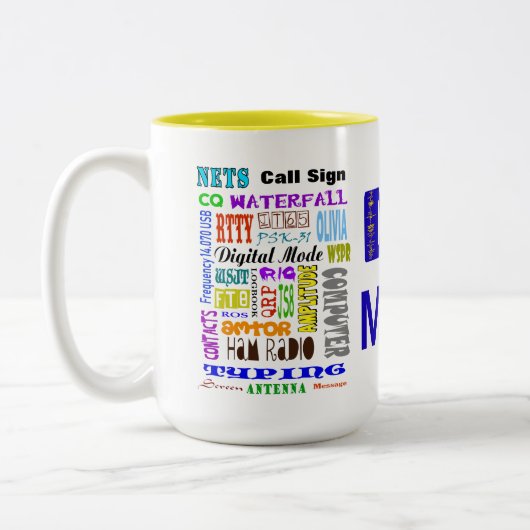 Ham Radio Digital Mode Word Collage Mok (Links)