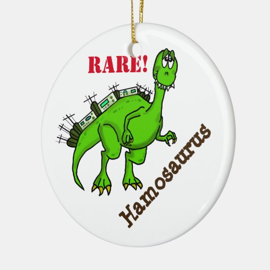 Ham Radio Dinosaur kerstversiering Keramisch Ornament (Links)