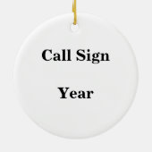 Ham Radio Dinosaur kerstversiering Keramisch Ornament (Achterkant)