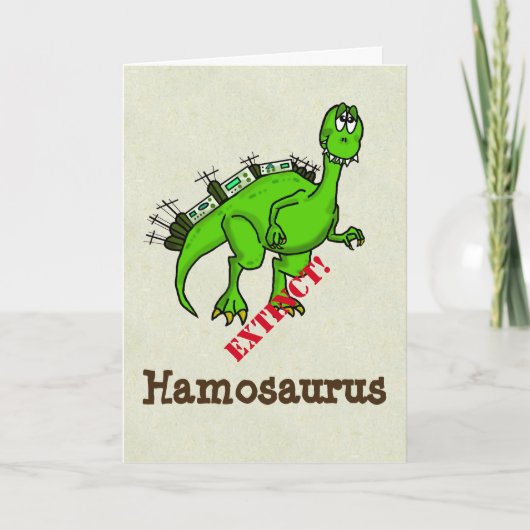 Ham Radio Dinosaurus Verjaardag Kaart (Voorkant)
