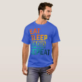 Ham Radio Eat Sleep Repeat Watercolor T-shirt (Voorkant volledig)