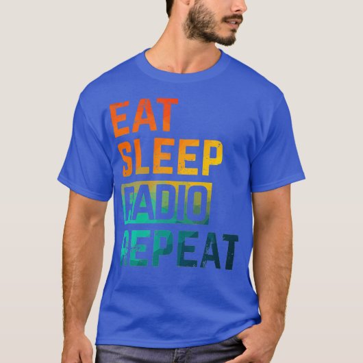 Ham Radio Eat Sleep Repeat Watercolor T-shirt (Voorkant)