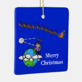 Ham Radio EME kerstversiering Keramisch Ornament (Rechts)