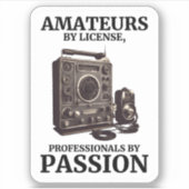  Ham Radio Enthousiast Amateurs per Licentie Sticker (Voorkant)