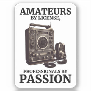 Ham Radio Enthousiast Amateurs per Licentie Sticker