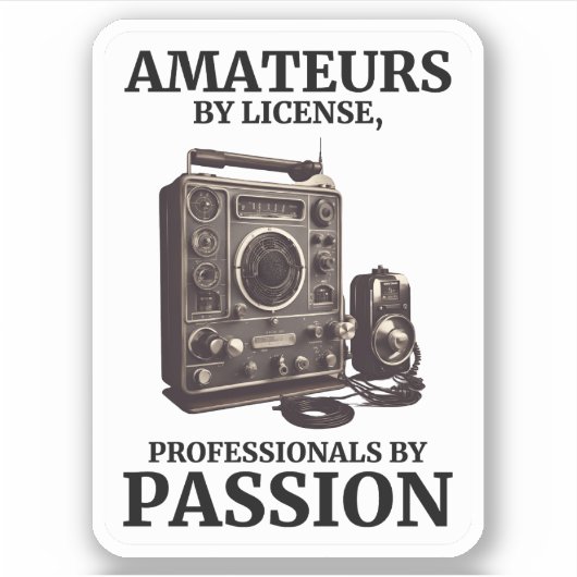  Ham Radio Enthousiast Amateurs per Licentie Sticker (Voorkant)