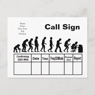 Ham Radio Evolution QSL-   kaartPas het aan! Briefkaart