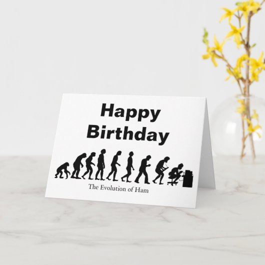 Ham Radio Evolution Verjaardag Kaart Pas het aan! (Gele Bloem)