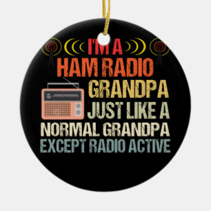 Ham Radio Exploitant radiozender Amateur Vaderdag Keramisch Ornament