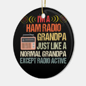 Ham Radio Exploitant radiozender Amateur Vaderdag Keramisch Ornament (Links)