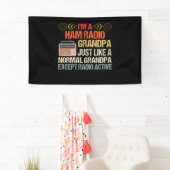 Ham Radio Exploitant radiozender Amateur Vaderdag Spandoek (Insitu)