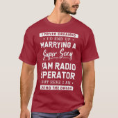 Ham Radio Exploitant vrouw T-shirt (Voorkant)