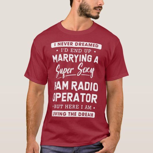 Ham Radio Exploitant vrouw T-shirt (Voorkant)