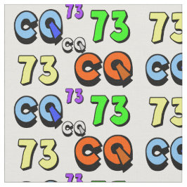 Ham Radio Fabric 73 en CQ Stof