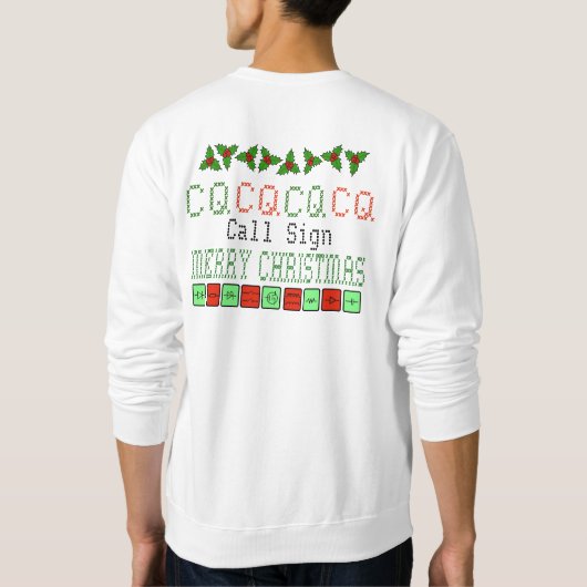Ham Radio Fair Isle Design Kerstshirt Trui (Achterkant)