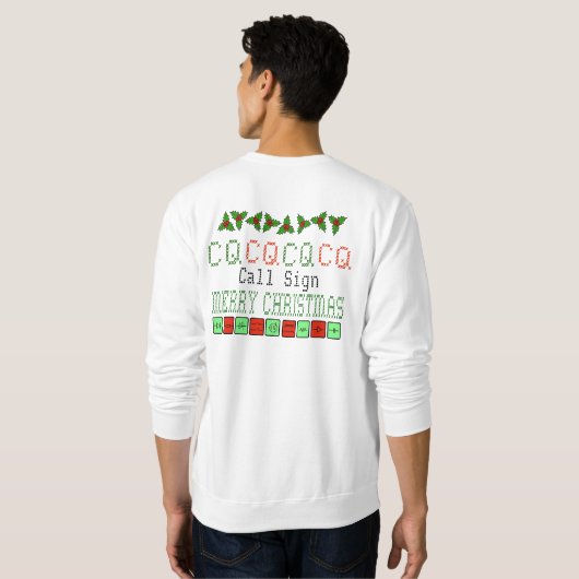Ham Radio Fair Isle Design Kerstshirt Trui (Achterkant volledig)