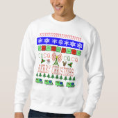 Ham Radio Fair Isle Design Kerstshirt Trui (Voorkant)