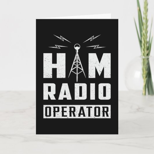 HAM Radio Frequentie Operator Antenne Amateur Gift Kaart (Voorkant)