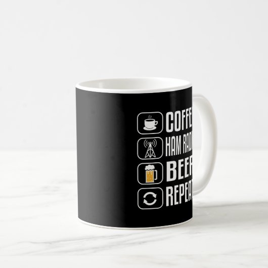 Ham Radio Funny Coffee Gift Koffiemok (Voorkant rechts)