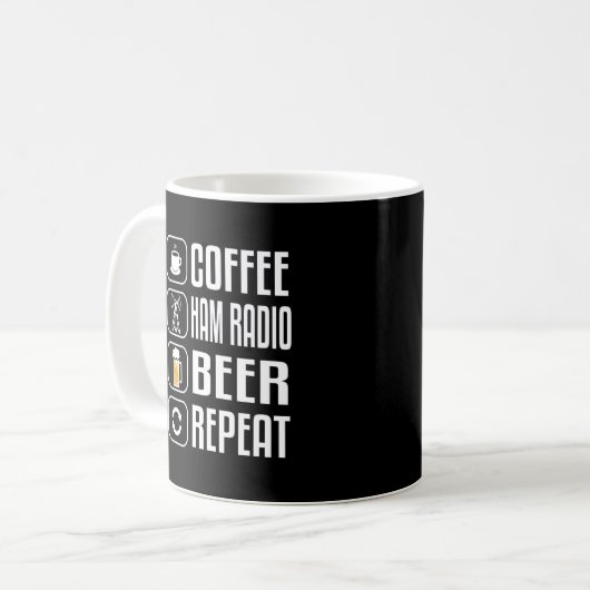 Ham Radio Funny Coffee Gift Koffiemok (Voorkant links)