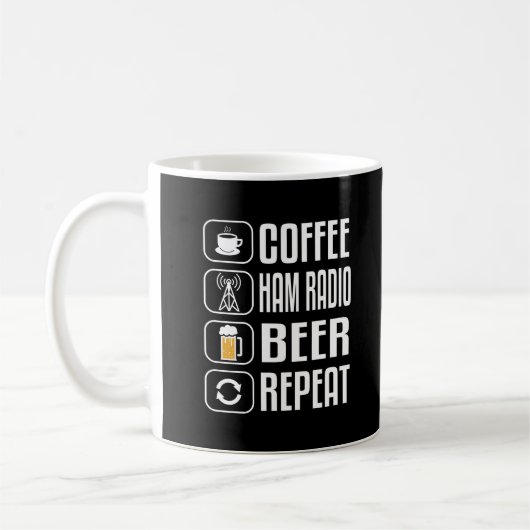 Ham Radio Funny Coffee Gift Koffiemok (Links)