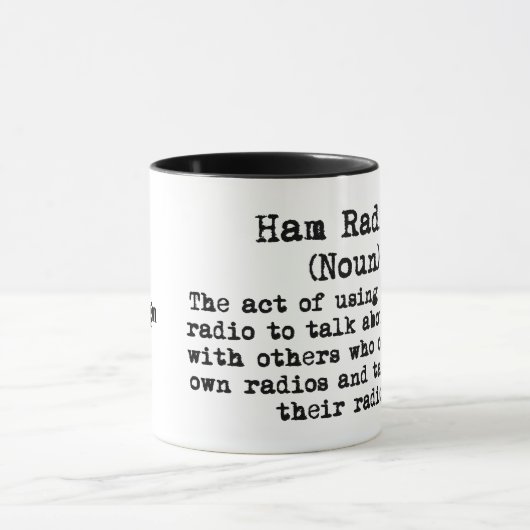 Ham Radio Funny Definition Mok past het aan! (Midden)