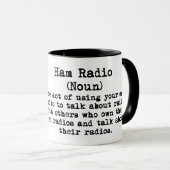 Ham Radio Funny Definition Mok past het aan! (Voorkant rechts)