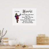 Ham Radio Funny Hamlet Quote Herschreven Poster (Keuken)