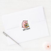 Ham Radio Funny Pig Pun Ronde Sticker (Envelop)