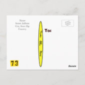 Ham Radio Gay Pride Rainbow Flag QSL-kaart Briefkaart (Achterkant)