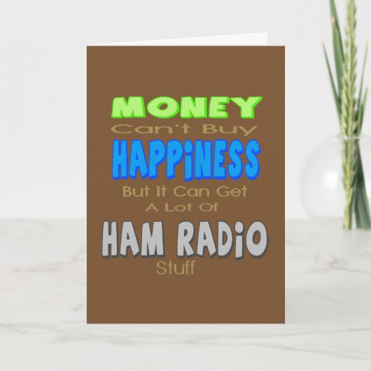 Ham Radio Geld Geluk Verjaardag Kaart (Voorkant)