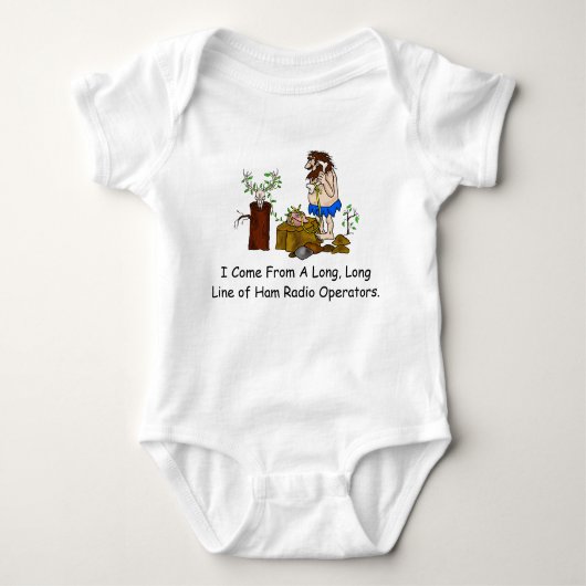 Ham Radio Geneology Baby T-Shirt (Voorkant)