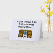 Ham Radio Get Well Kaart met een leeg bureau en ri (Gele Bloem)