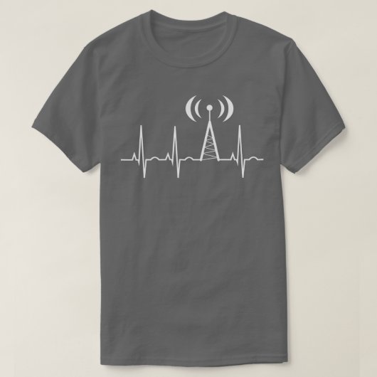HAM Radio Gifts for Dad Ham Radio Operator Heartbe T-shirt (Design voorkant)